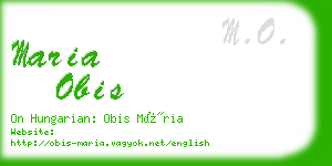 maria obis business card